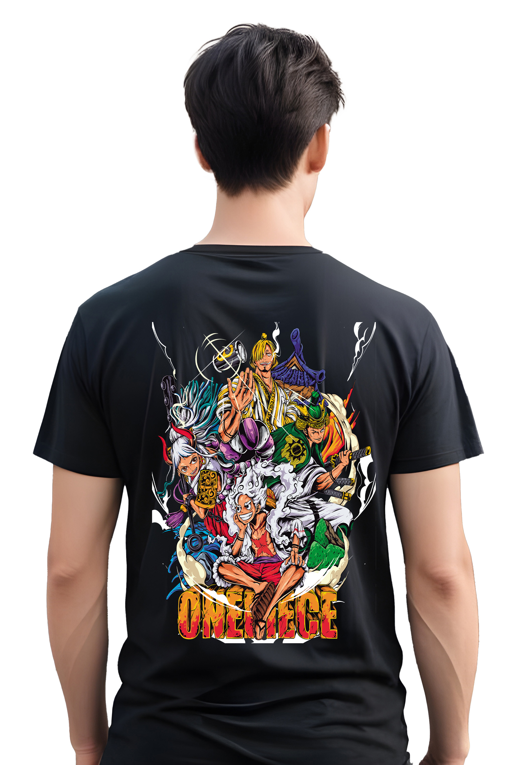 T-Shirt One Piece Lets Go Pop Culture Black ανδρικά Basic T-Shirts Simple Wear Μπλουζάκια κοντομάνικα