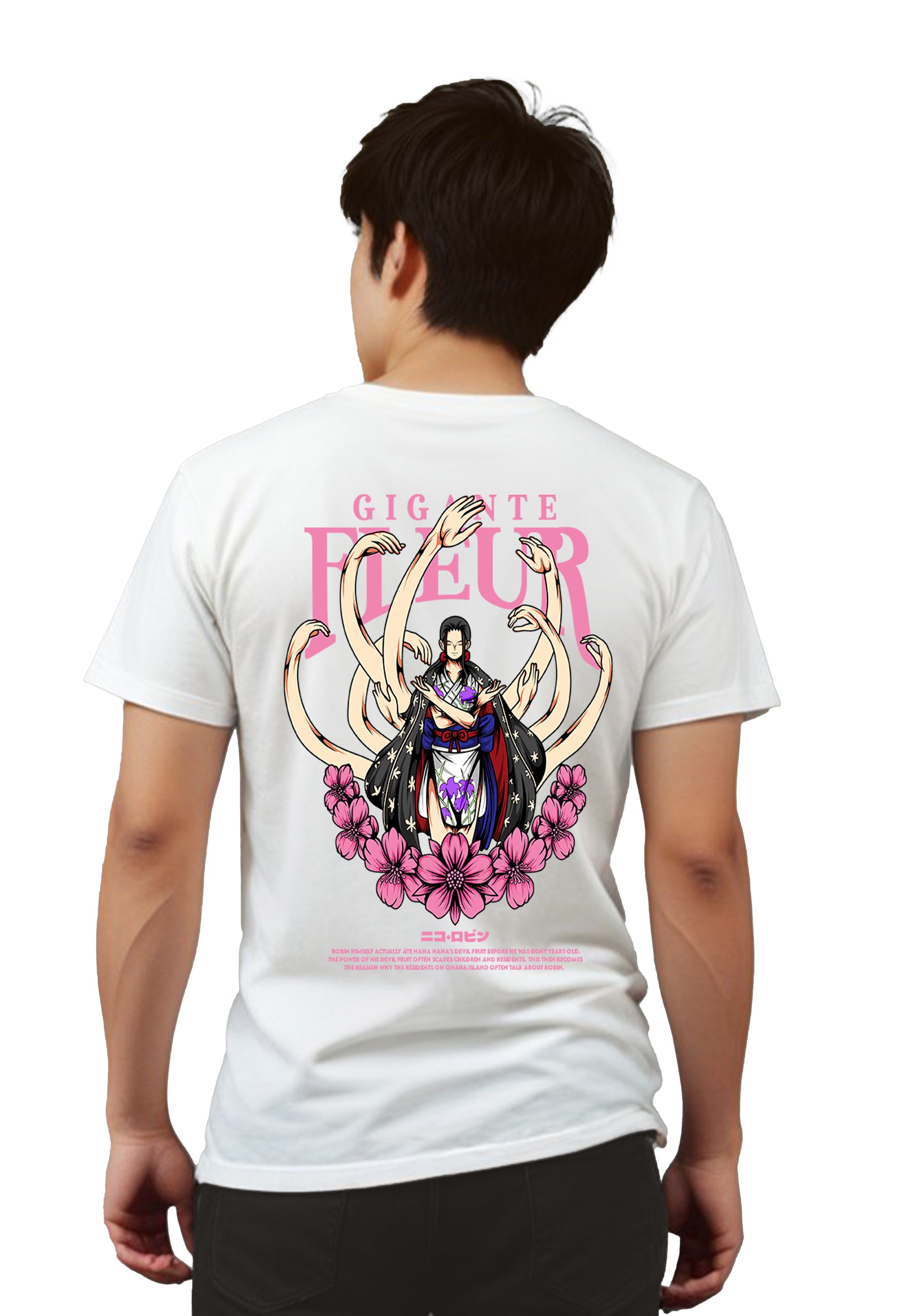 T-Shirt One Piece Nico Robin Pop Culture White ανδρικά Basic T-Shirts Simple Wear Μπλουζάκια κοντομάνικα
