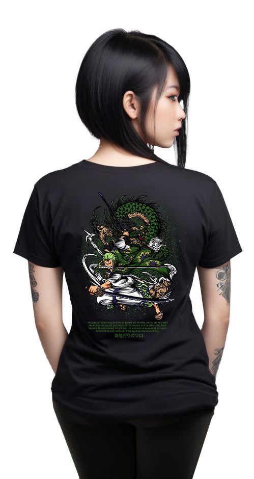 T-Shirt One Piece Roronoa Zoro Pop Culture Black ανδρικά Basic T-Shirts Simple Wear Μπλουζάκια κοντομάνικα