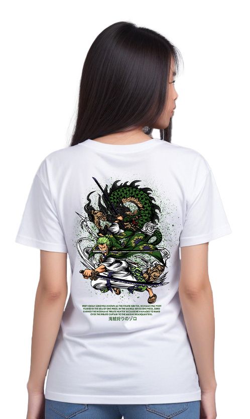 T-Shirt One Piece Roronoa Zoro Pop Culture White ανδρικά Basic T-Shirts Simple Wear Μπλουζάκια κοντομάνικα