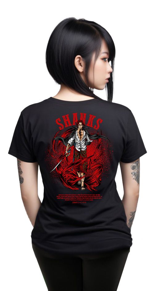T-Shirt One Piece Shanks Pop Culture Black ανδρικά Basic T-Shirts Simple Wear Μπλουζάκια κοντομάνικα