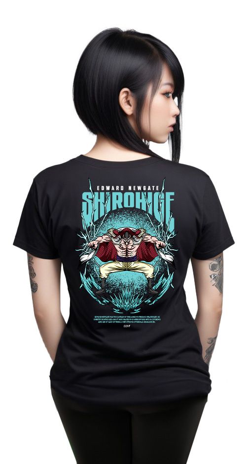 T-Shirt One Piece Shirohige White Pop Culture Black ανδρικά Basic T-Shirts Simple Wear Μπλουζάκια κοντομάνικα