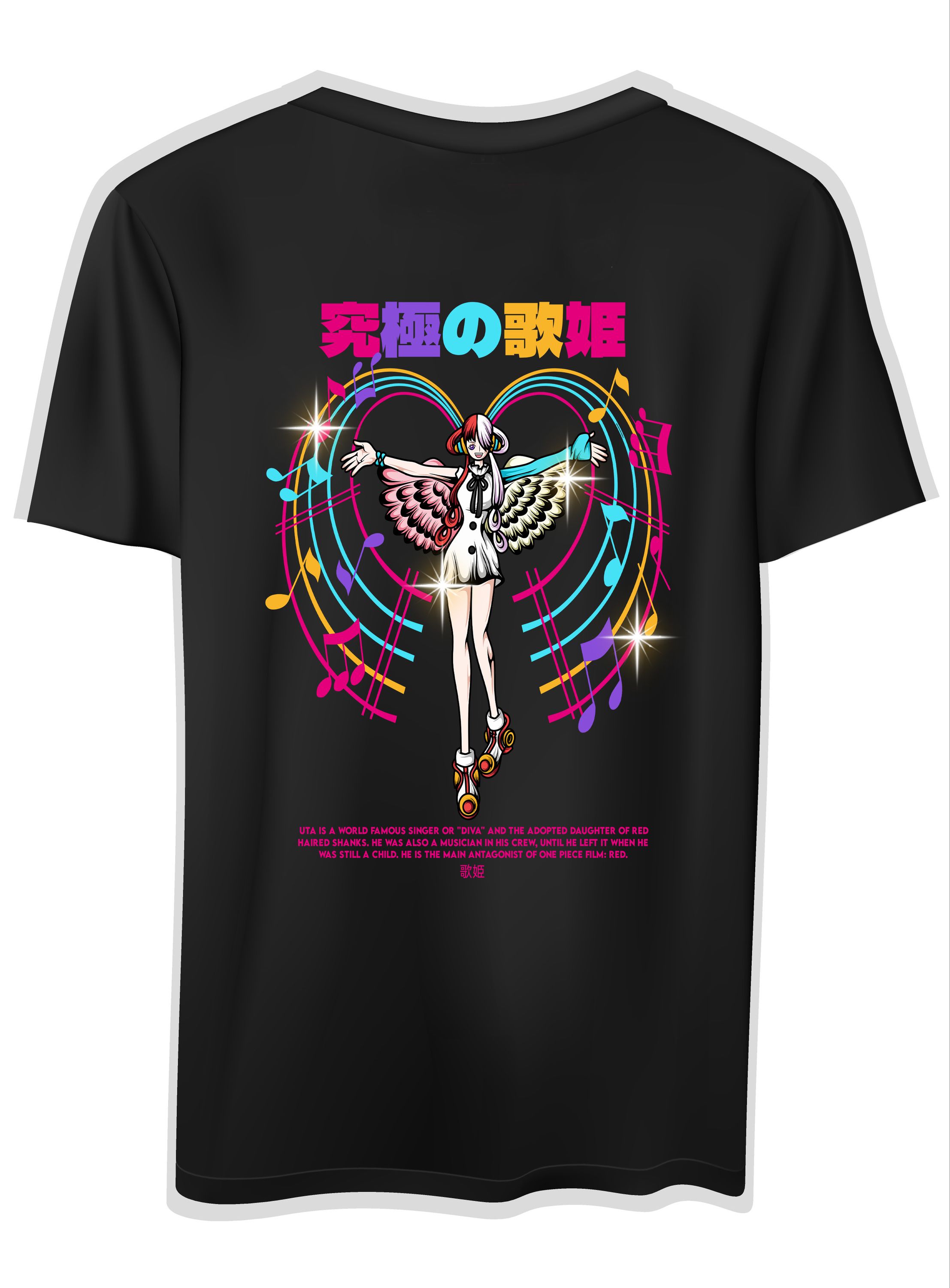 T-Shirt One Piece Uta Pop Culture Black