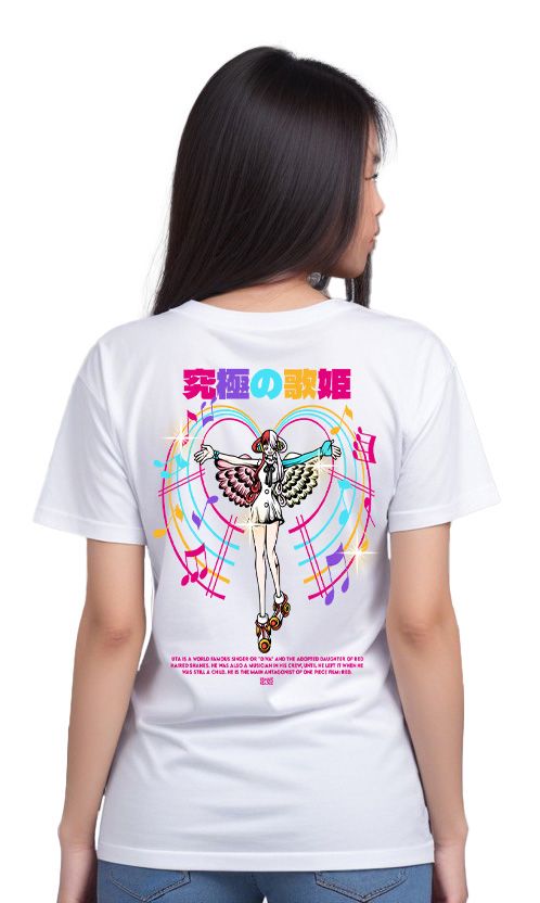T-Shirt One Piece Uta Pop Culture White ανδρικά Basic T-Shirts Simple Wear Μπλουζάκια κοντομάνικα