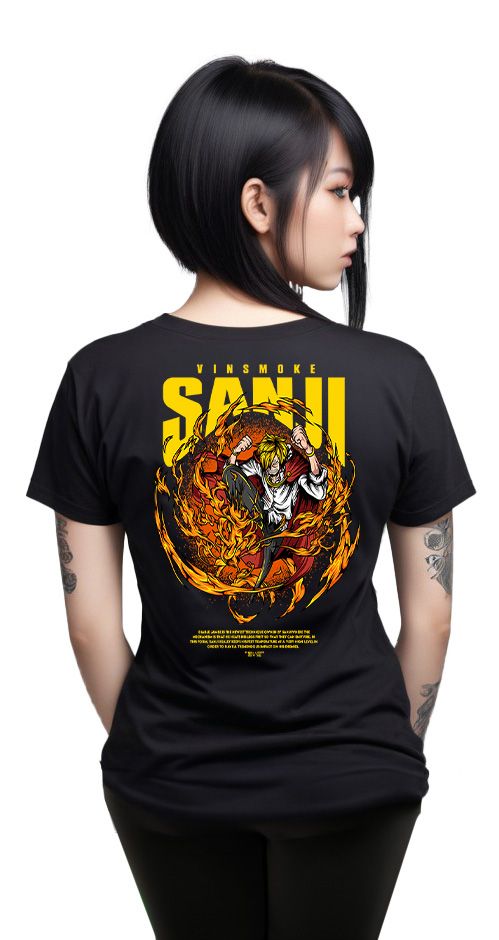T-Shirt One Piece Vinsmoke Sanji Pop Culture Black ανδρικά Basic T-Shirts Simple Wear Μπλουζάκια κοντομάνικα