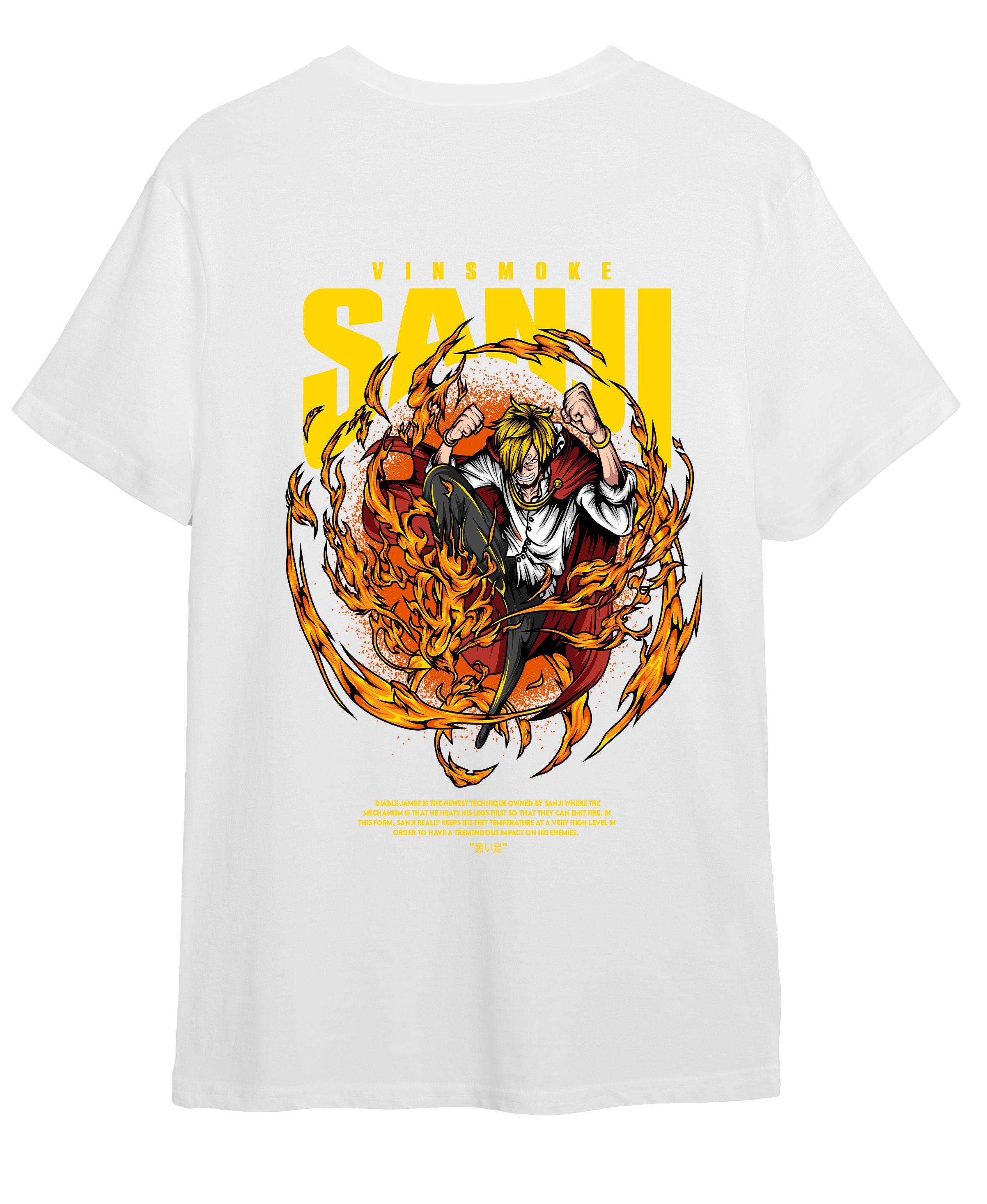 T-Shirt One Piece Vinsmoke Sanji Pop Culture White