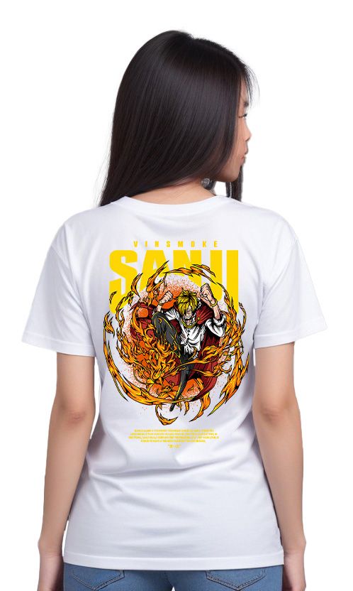 T-Shirt One Piece Vinsmoke Sanji Pop Culture White ανδρικά Basic T-Shirts Simple Wear Μπλουζάκια κοντομάνικα