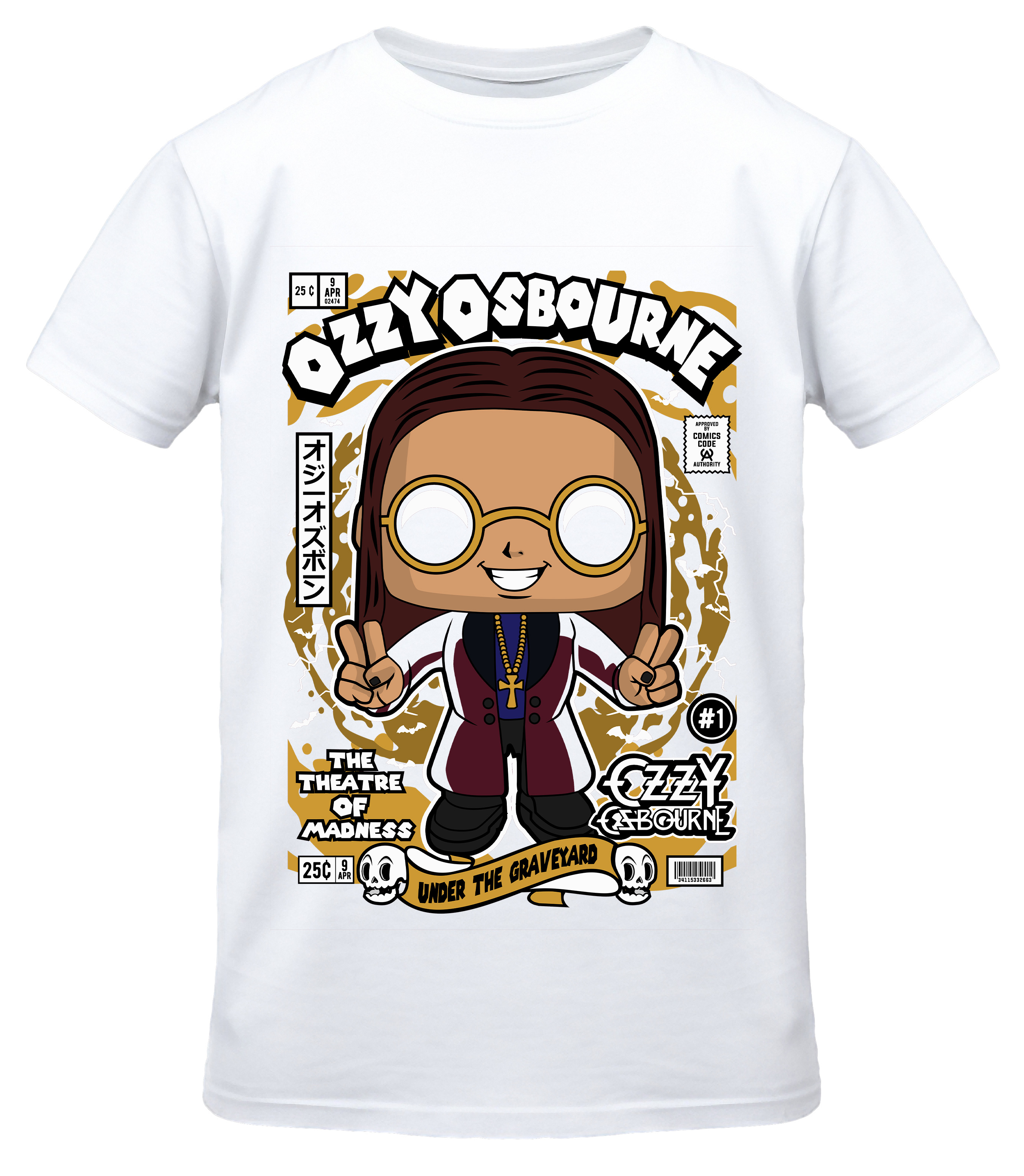 T-Shirt Ozzy Osbourne Pop Culture White