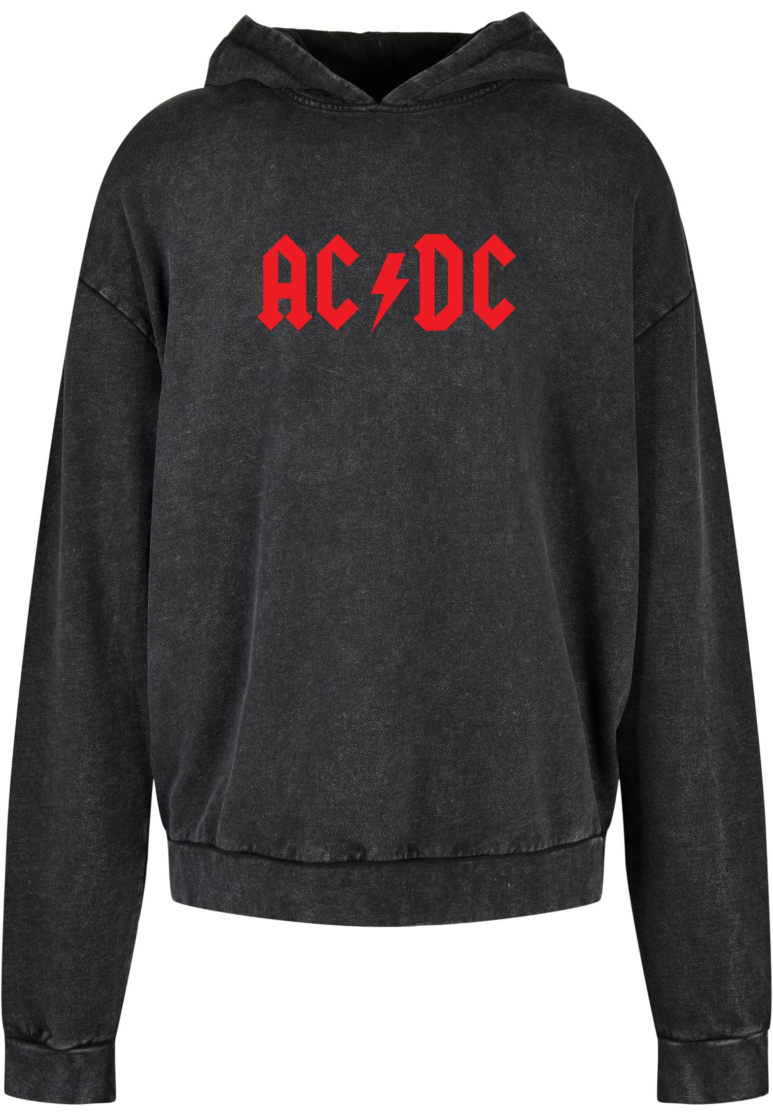 Oversized Premium Hoodie ACDC Logo Art Rock Avenue Black