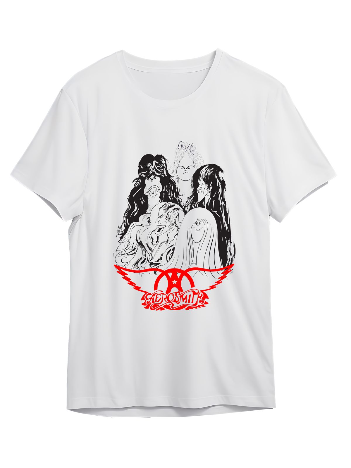T-Shirt Aerosmith Art1 Rock Avenue White