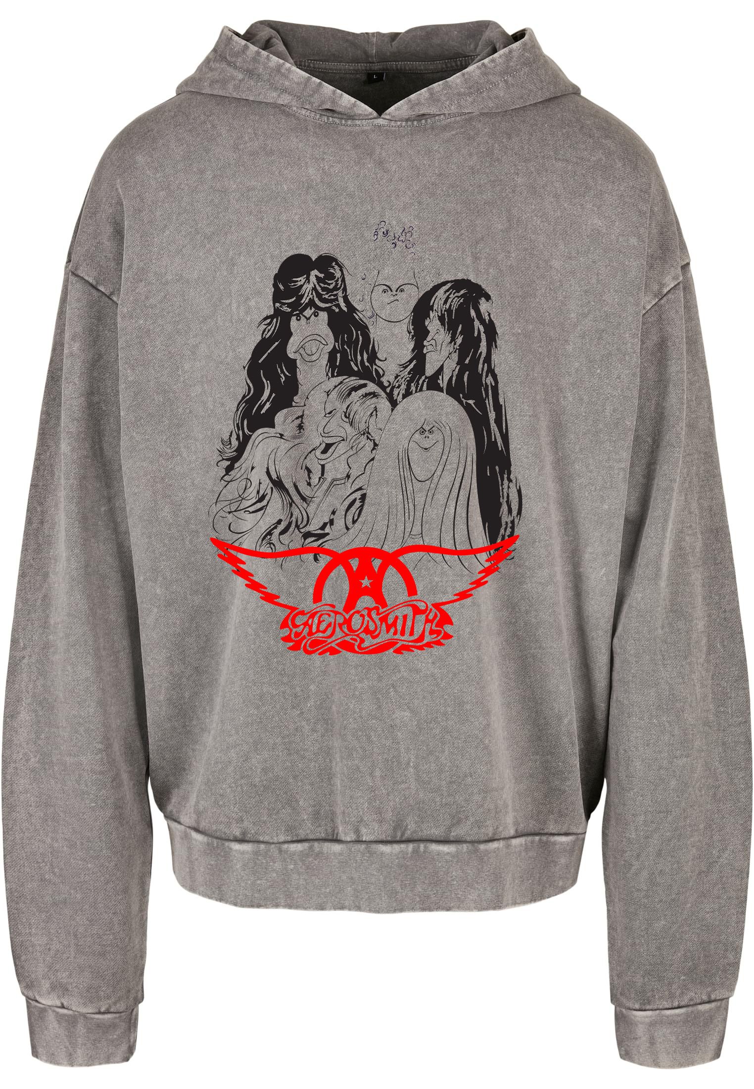 Oversized Premium Hoodie Aerosmith Art1 Rock Avenue Asphalt