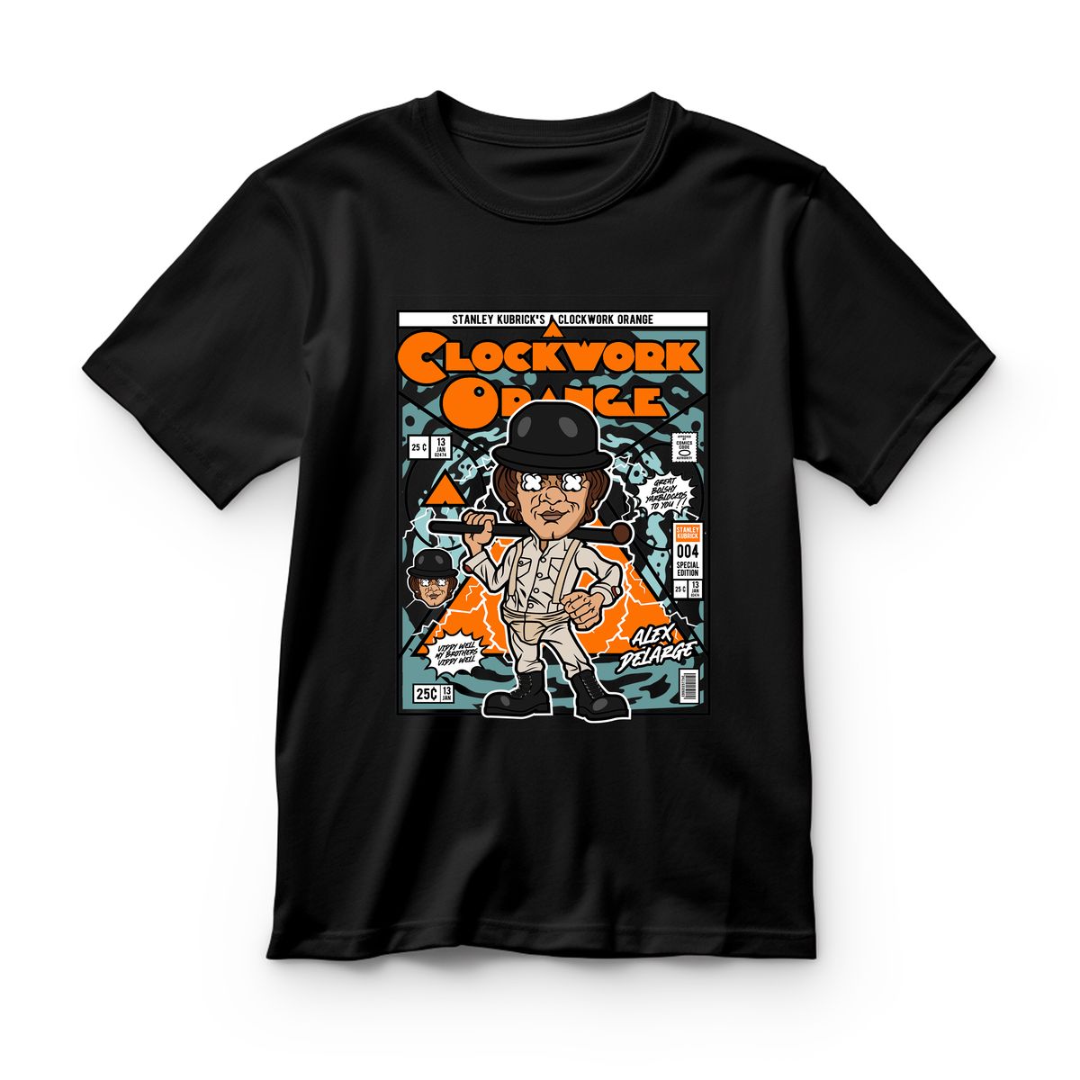 Παιδικό T-shirt Alex Delarge Clockwork Orange Pop Culture Black
