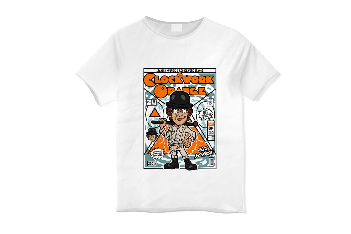 Παιδικό T-shirt Alex Delarge Clockwork Orange Pop Culture White