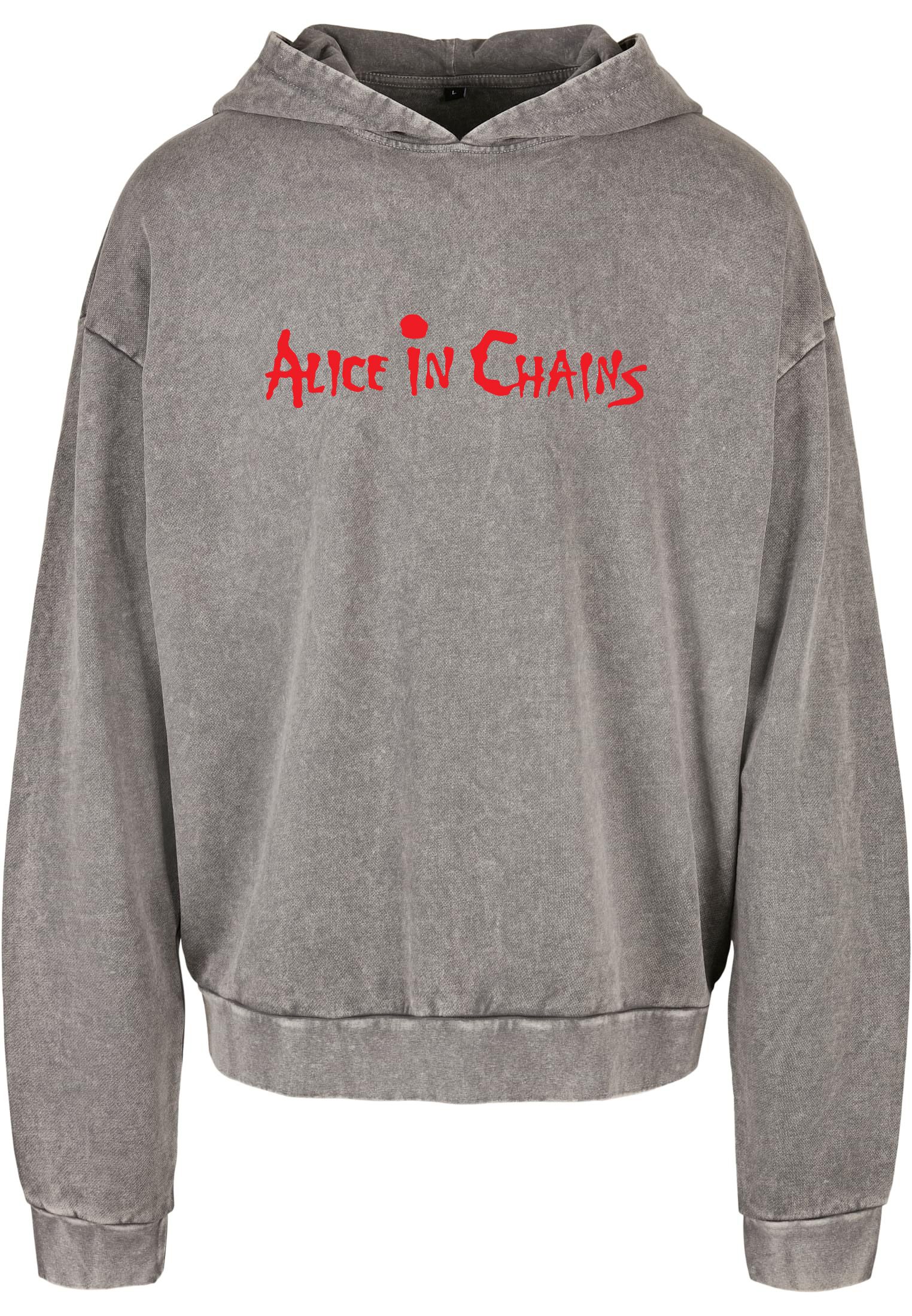 Oversized Premium Hoodie Alice In Chains Logo Name Art Rock Avenue Asphalt