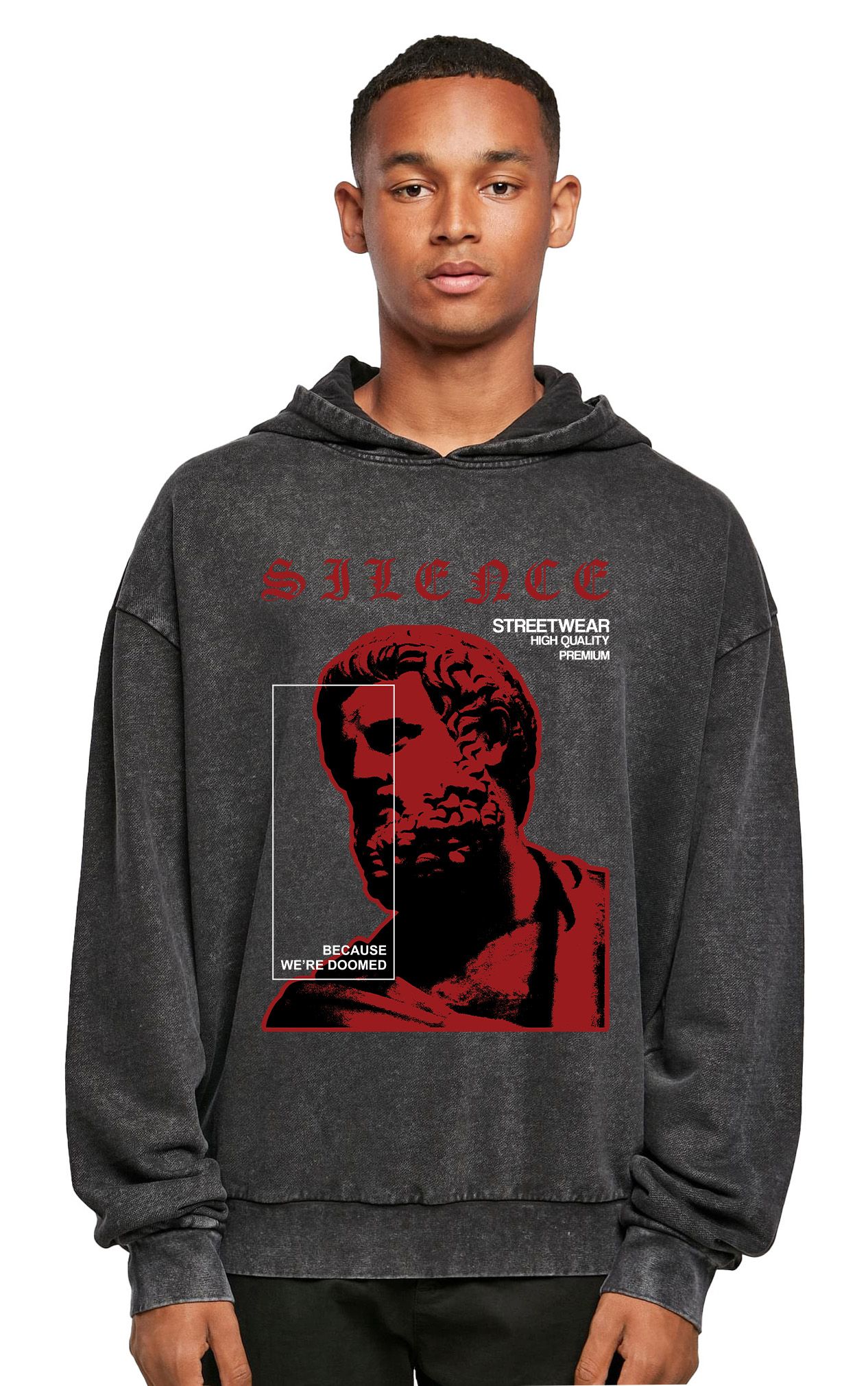 Oversized Premium Hoodie Ancient Greece Art Pop Culture Black ανδρικά Φούτερ Simple Wear