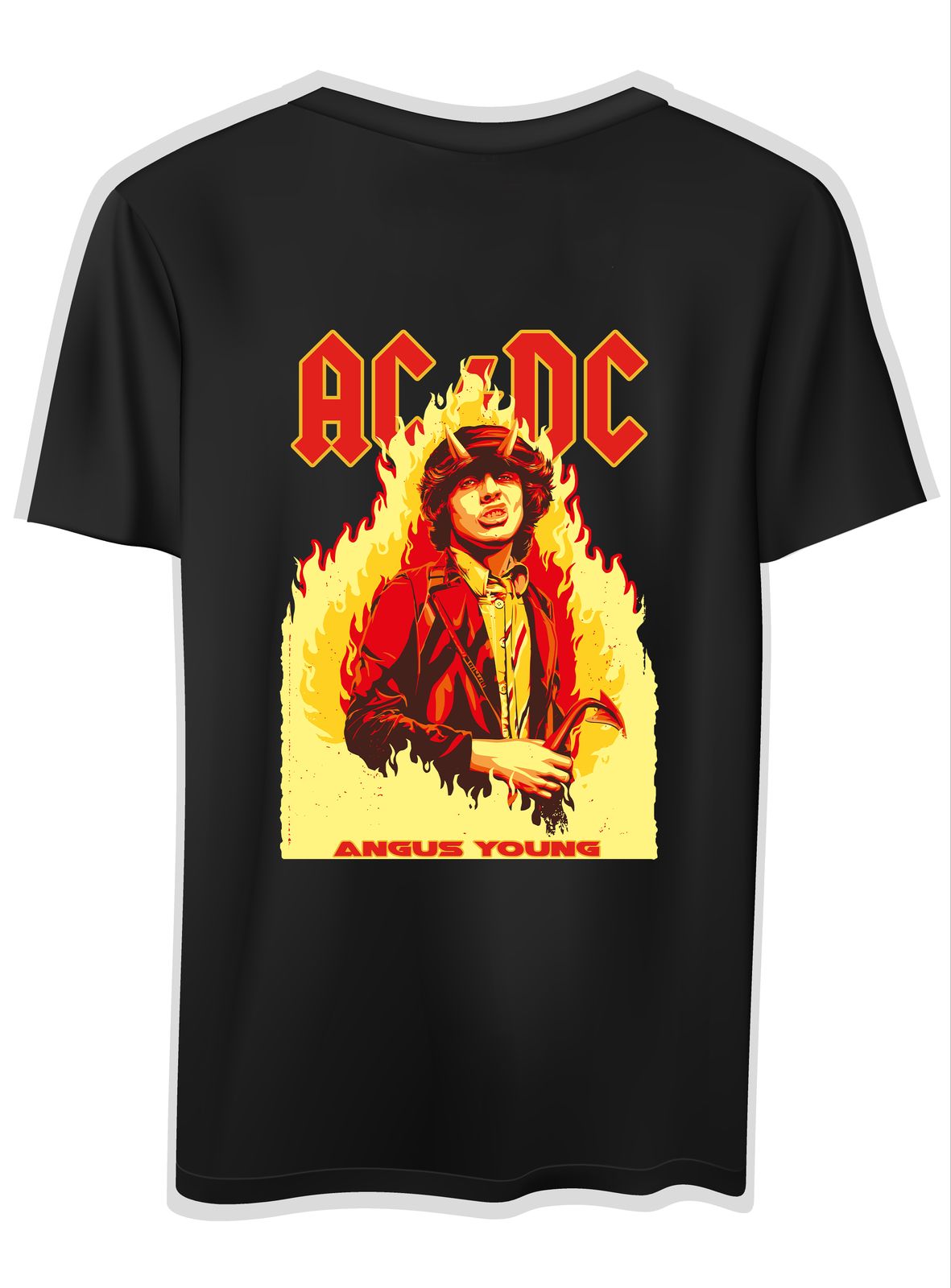 T-Shirt Angus Young Art1 Rock Avenue Black