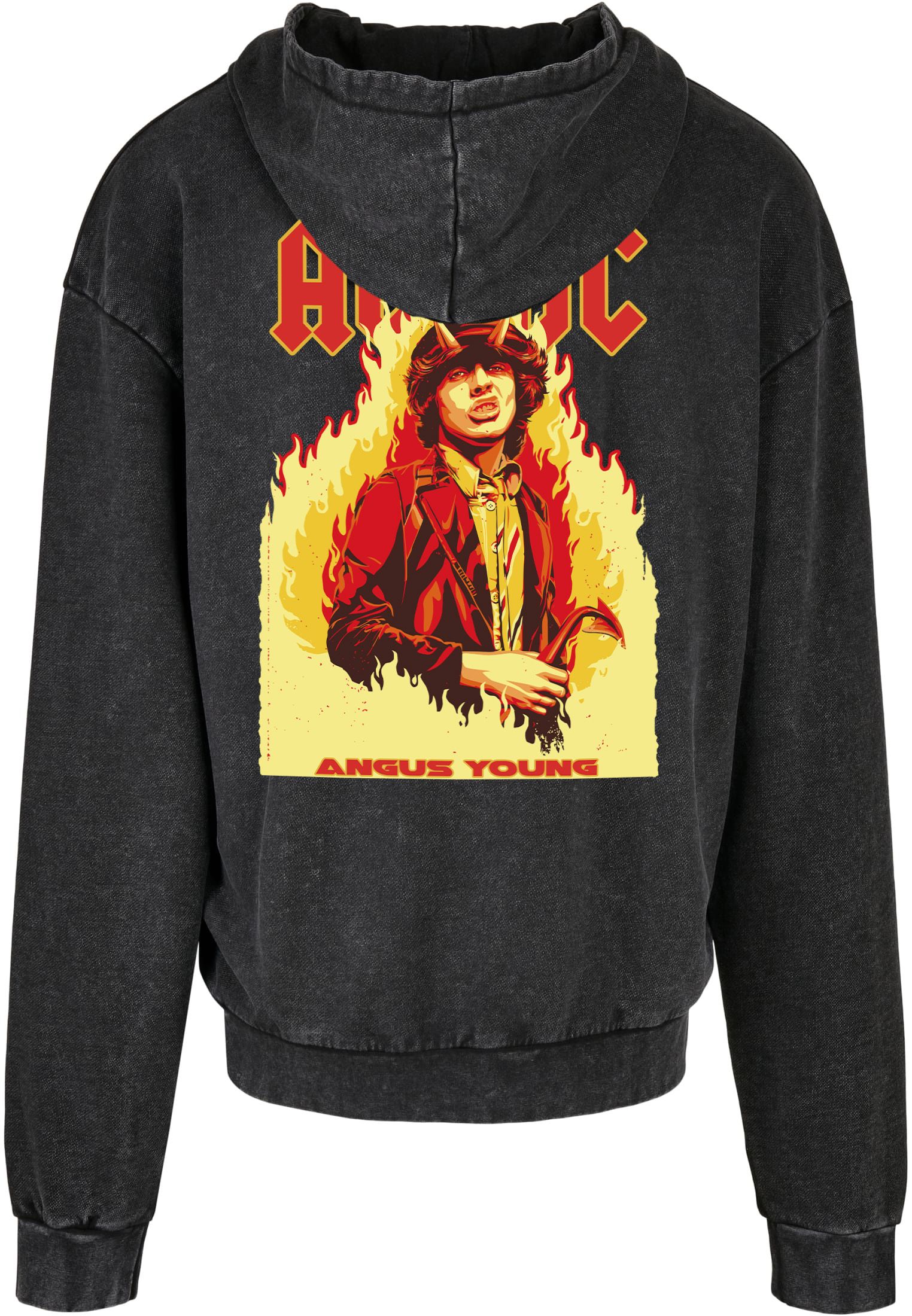 Oversized Premium Hoodie Angus Young Art1 Rock Avenue Black