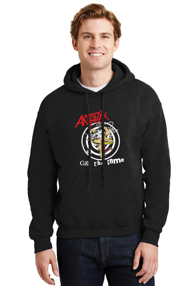 Hoodie Anthrax Got The Time Rock Avenue Black ανδρικά Φούτερ Simple Wear