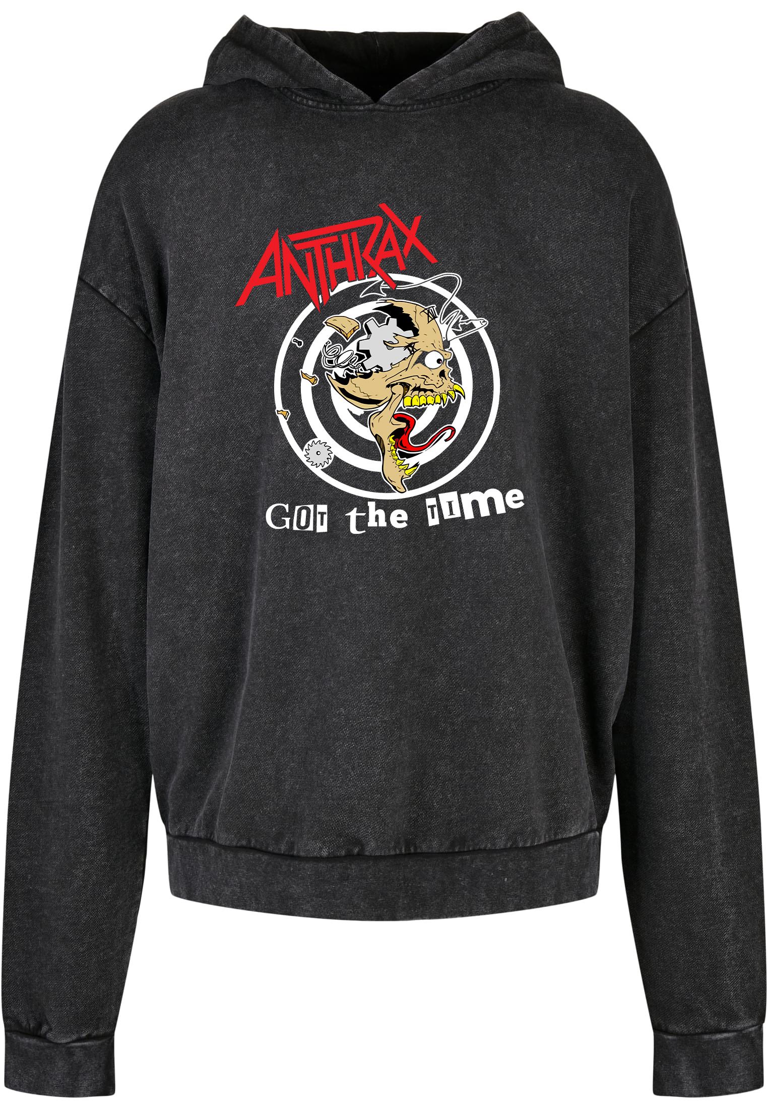 Oversized Premium Hoodie Anthrax Got The Time Rock Avenue Black
