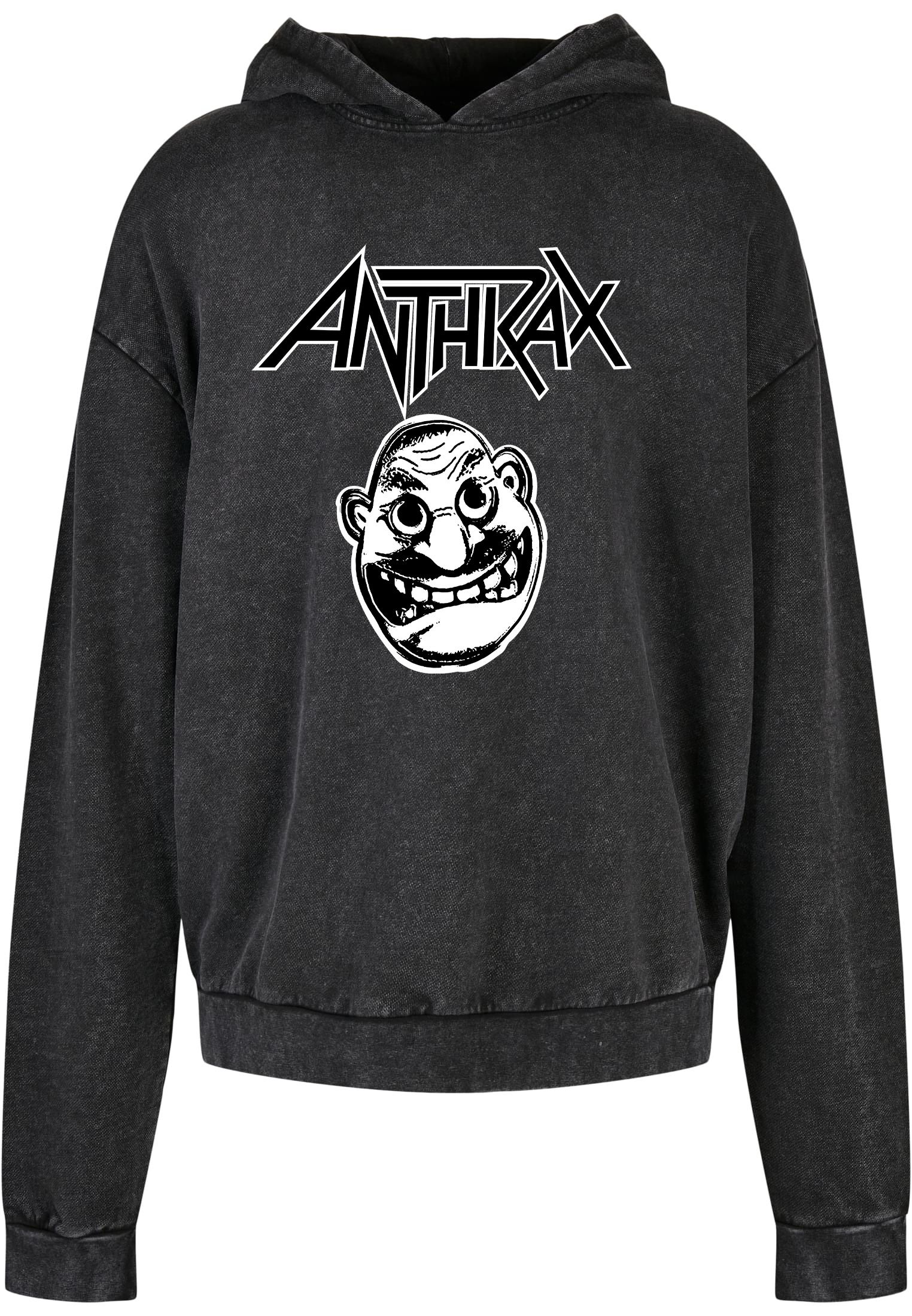 Oversized Premium Hoodie Anthrax Not Man Rock Avenue Black