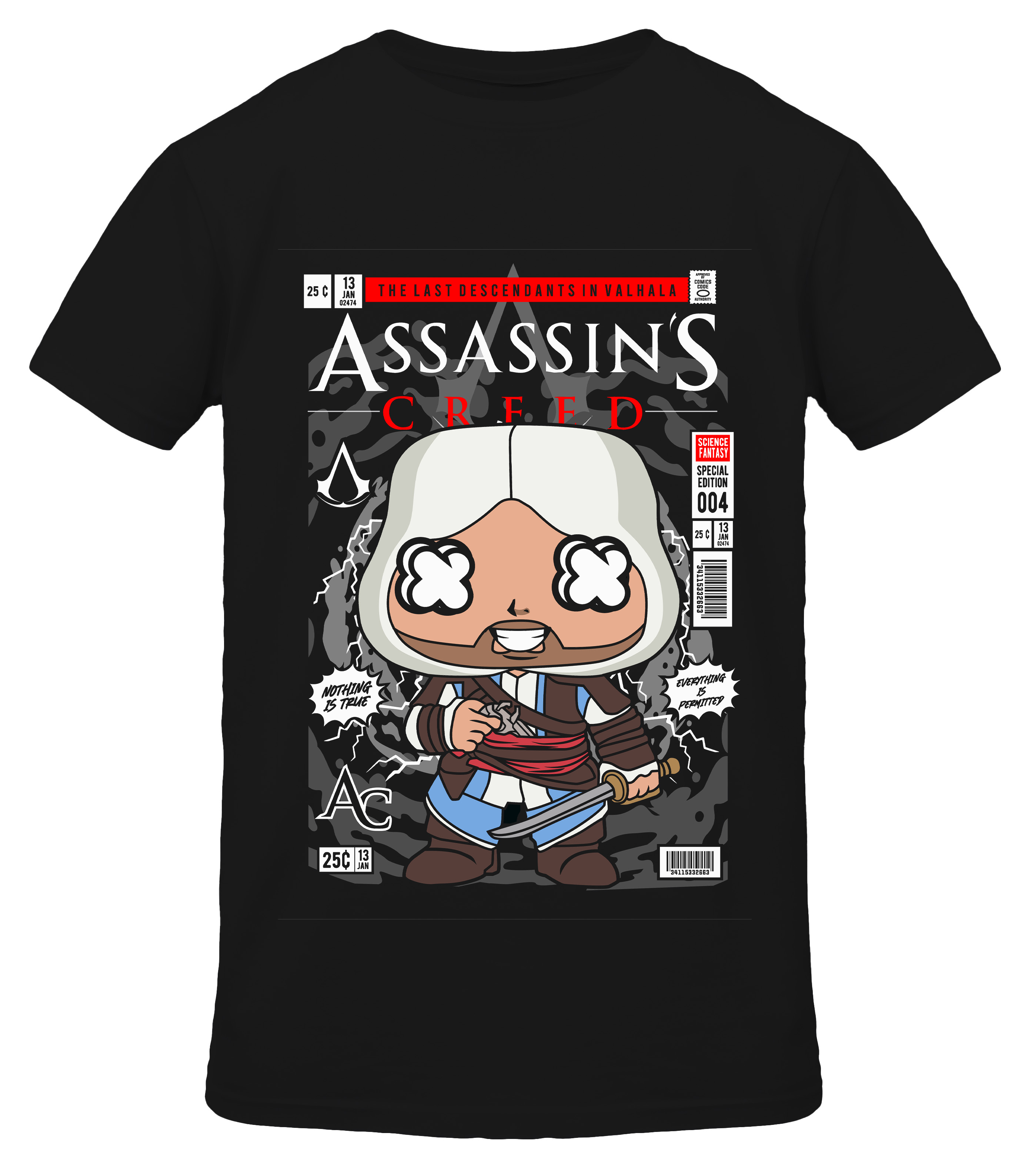 T-Shirt Assasin Creed Pop Culture Black