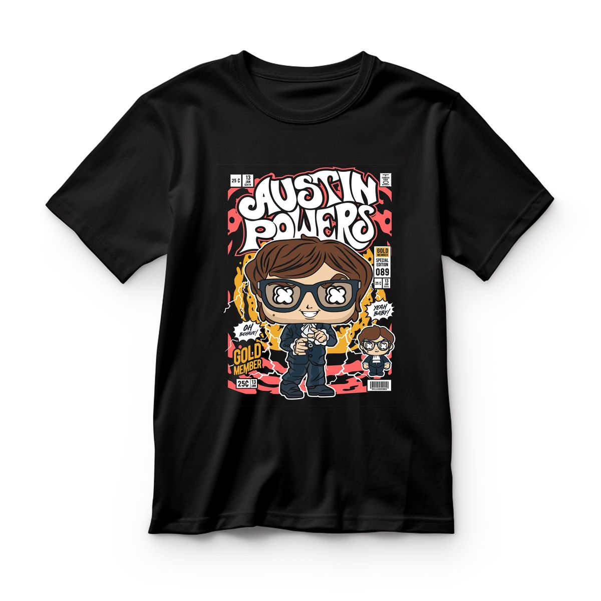 Παιδικό T-shirt Austin Powers Pop Culture Black