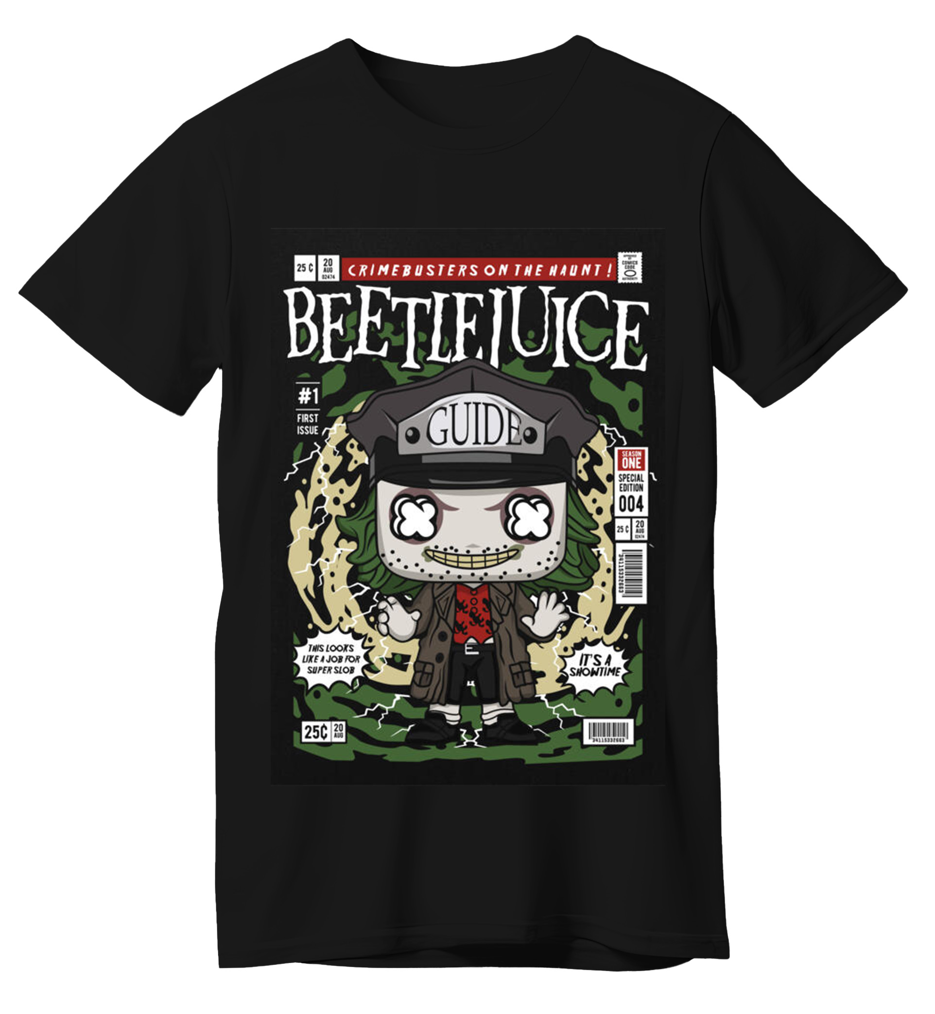 T-Shirt Beetlejuice Pop Culture Black