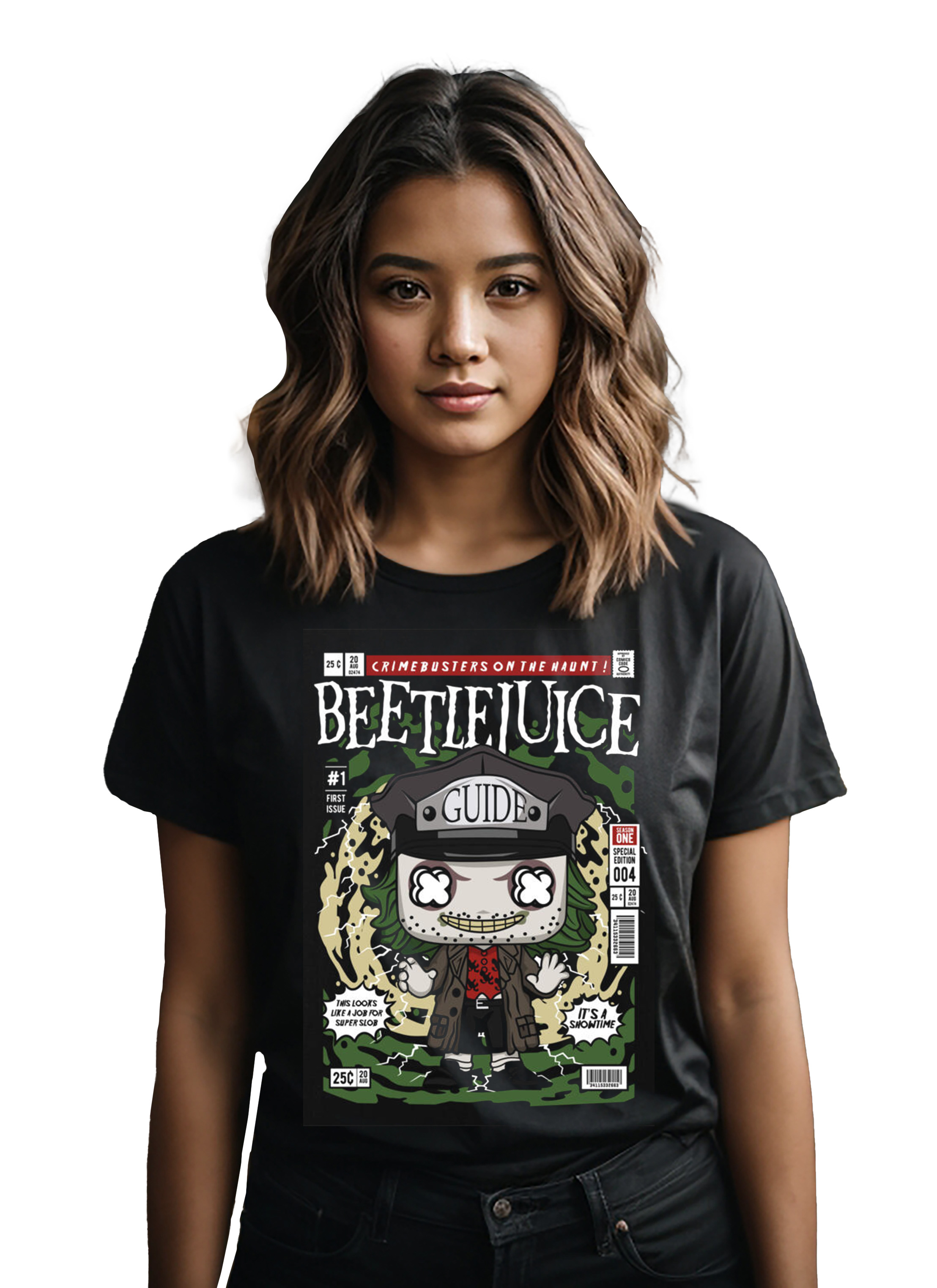 T-Shirt Beetlejuice Pop Culture Black ανδρικά Basic T-Shirts Simple Wear Μπλουζάκια κοντομάνικα