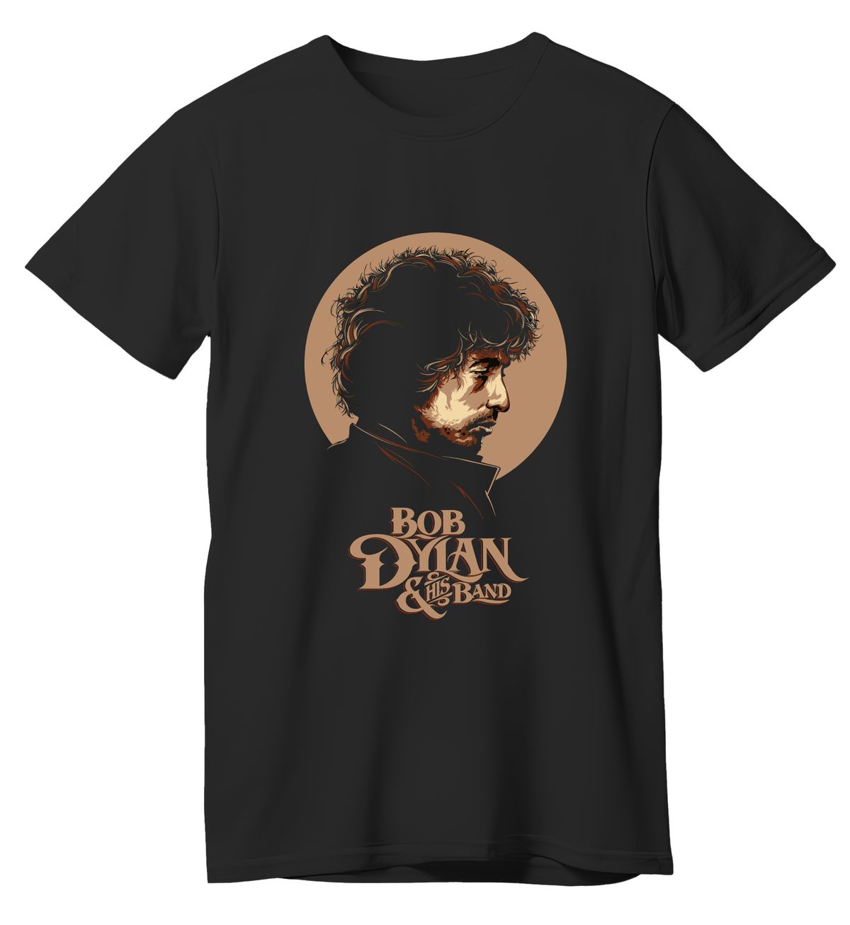 T-Shirt Bob Dylan Art Design Rock Avenue Black
