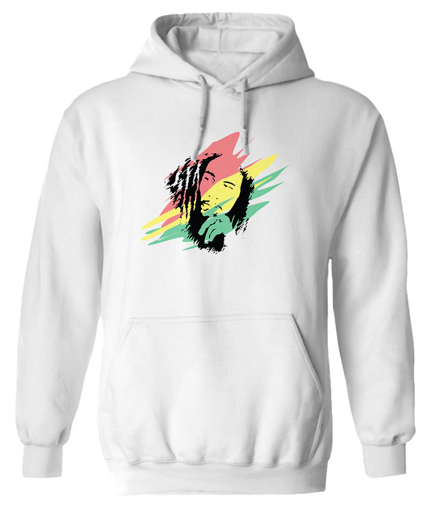 Hoodie Bob Marley Art2 Rock Avenue White