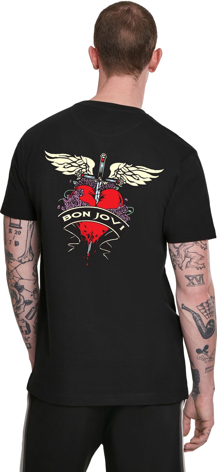 T-Shirt Bon Jovi Art1 Rock Avenue Black ανδρικά Basic T-Shirts Simple Wear Μπλουζάκια κοντομάνικα