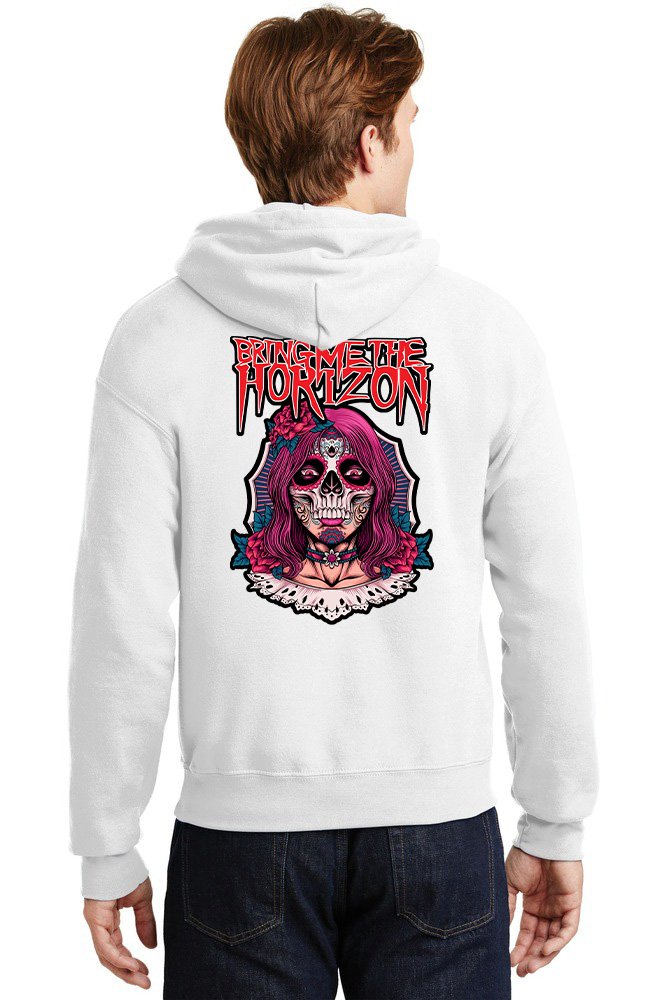 Hoodie Bring Me The Horizon Rock Avenue White ανδρικά Φούτερ Simple Wear