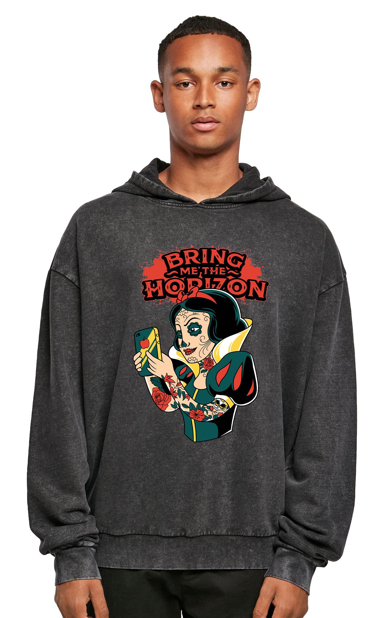 Oversized Premium Hoodie Bring Me The Horizon Art1 Rock Avenue Black ανδρικά Φούτερ Simple Wear