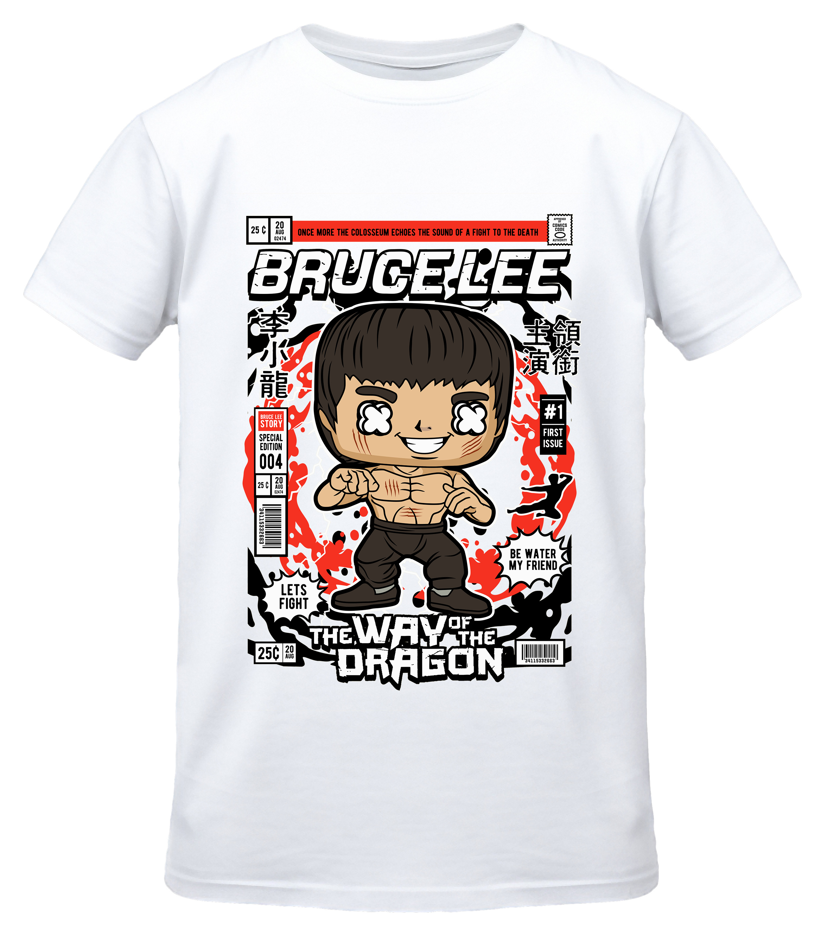 T-Shirt Bruce Lee Pop Culture White