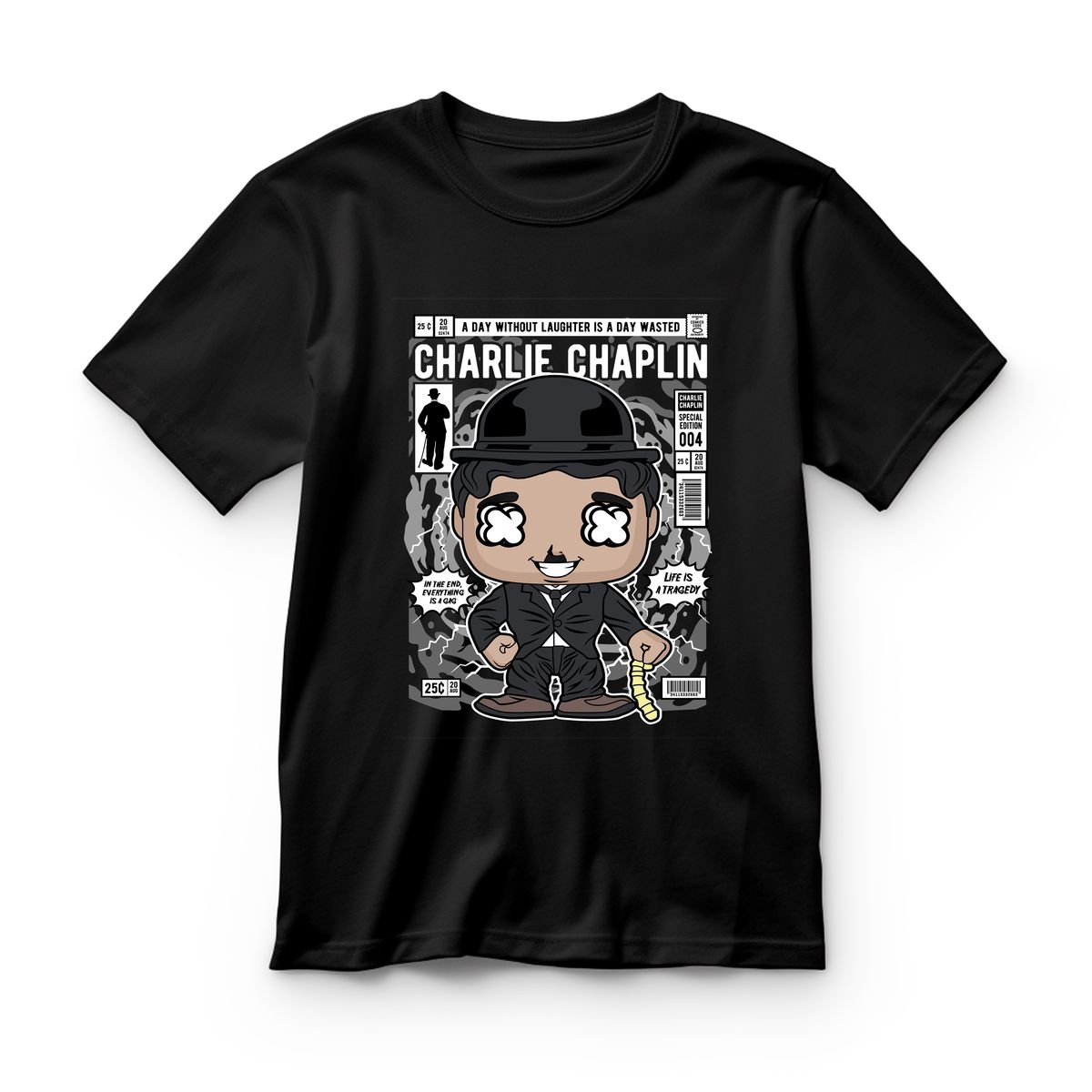 Παιδικό T-shirt Charlie Chaplin Pop Culture Black