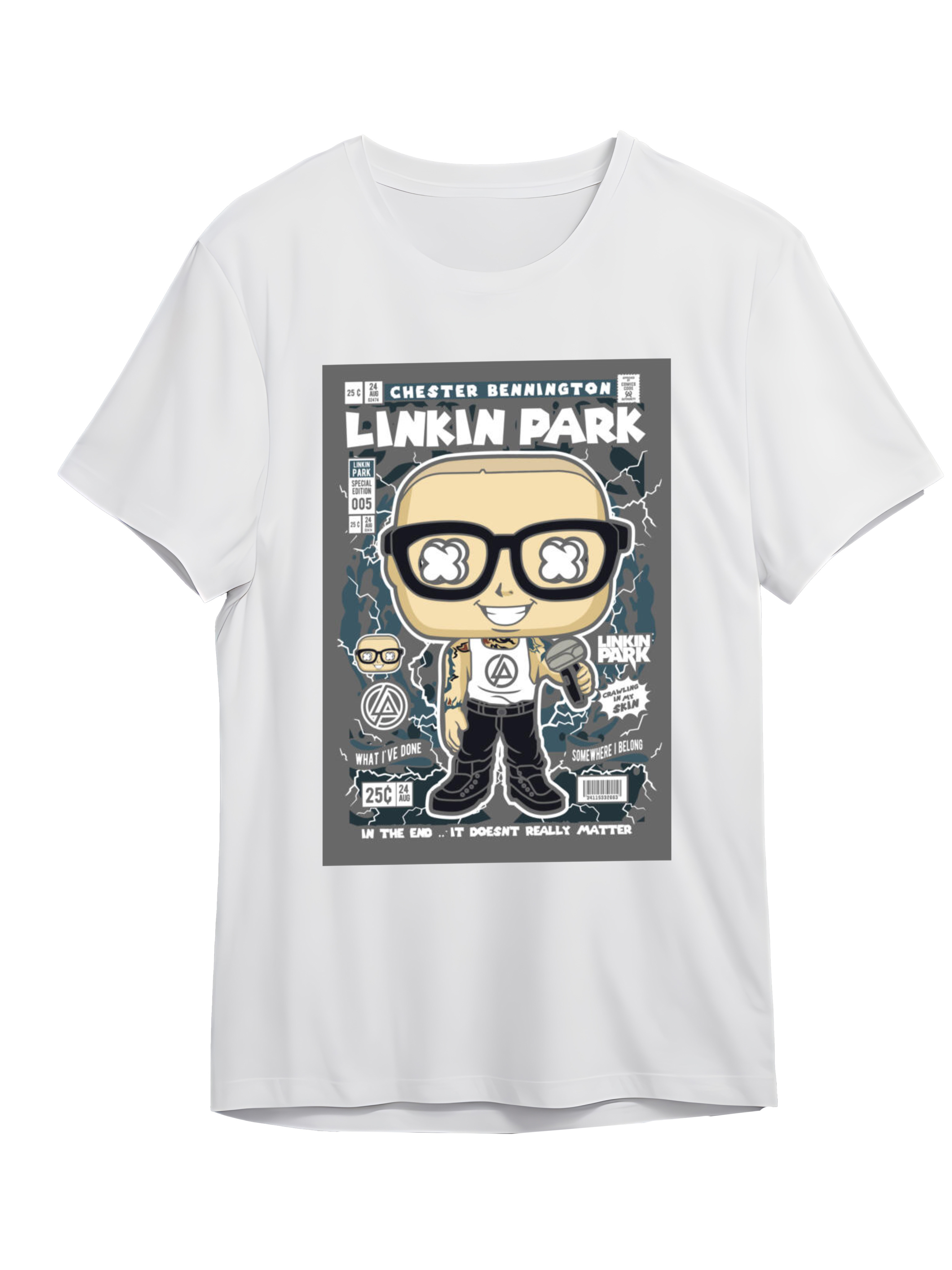 T-Shirt Chester Bennington Pop Culture White
