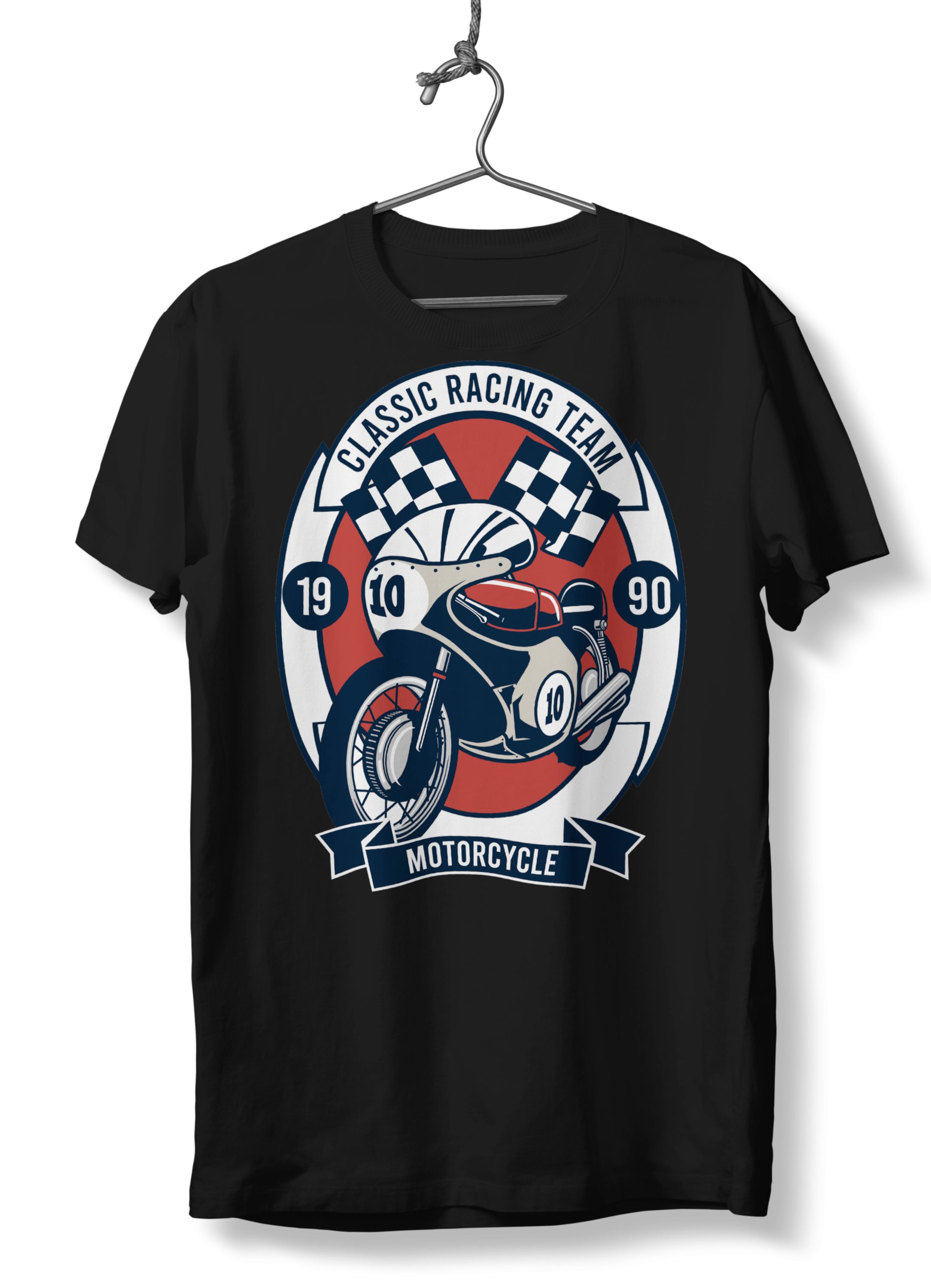 T-Shirt Classic Racing Team Pop Culture Black