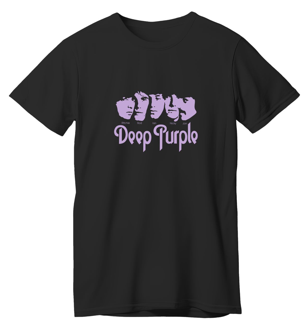 T-Shirt Deep Purple Art1 Rock Avenue Black