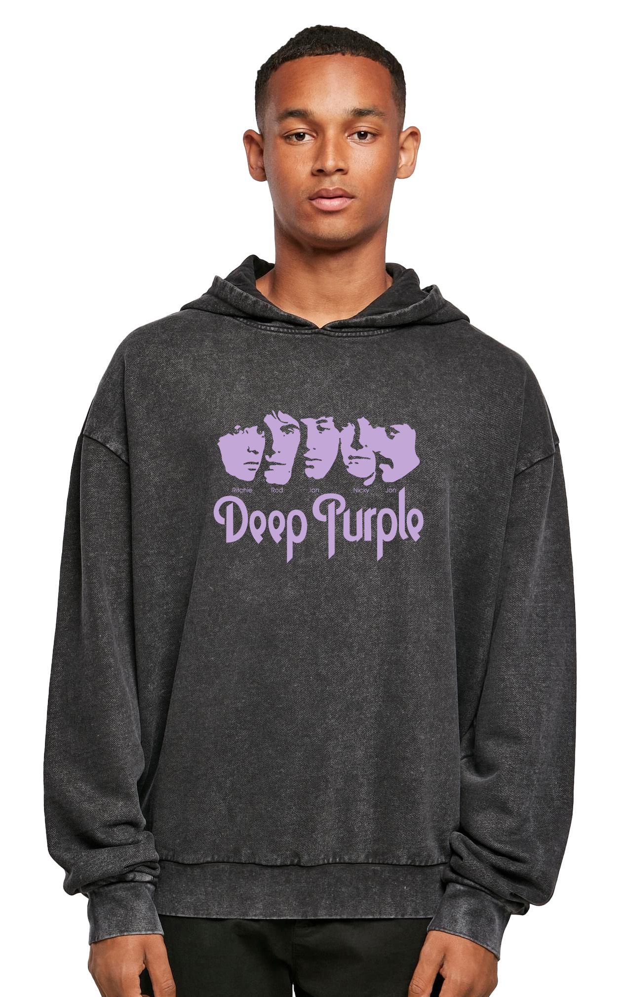 Oversized Premium Hoodie Deep Purple Art1 Rock Avenue Black ανδρικά Φούτερ Simple Wear