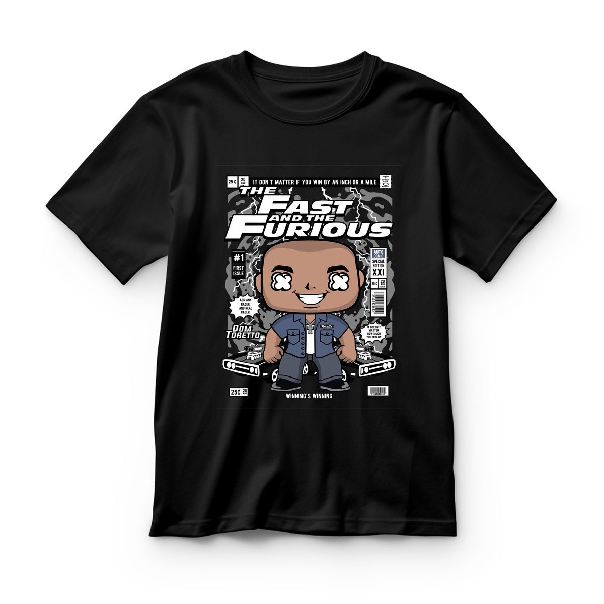 Παιδικό T-shirt Dom Toretto Fast and Furious Pop Culture Black