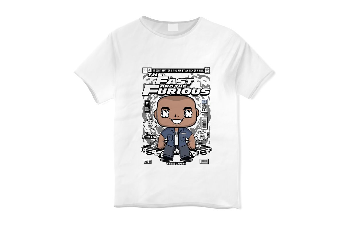 Παιδικό T-shirt Dom Toretto Fast and Furious Pop Culture White