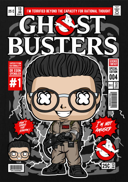 T-Shirt Dr Egon Spengler Ghostbusters Pop Culture Black ανδρικά Basic T-Shirts Simple Wear Μπλουζάκια κοντομάνικα