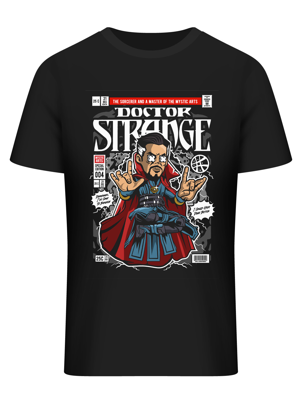 T-Shirt Dr Strange Pop Culture Black