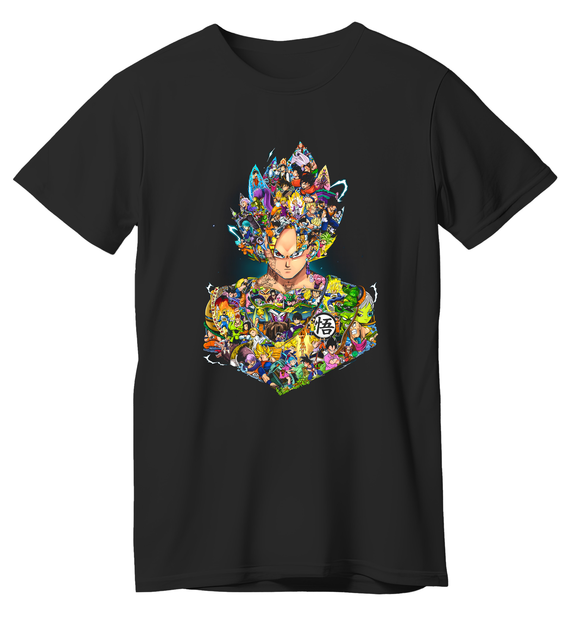 T-Shirt Dragon Ball Illustration Pop Culture Black