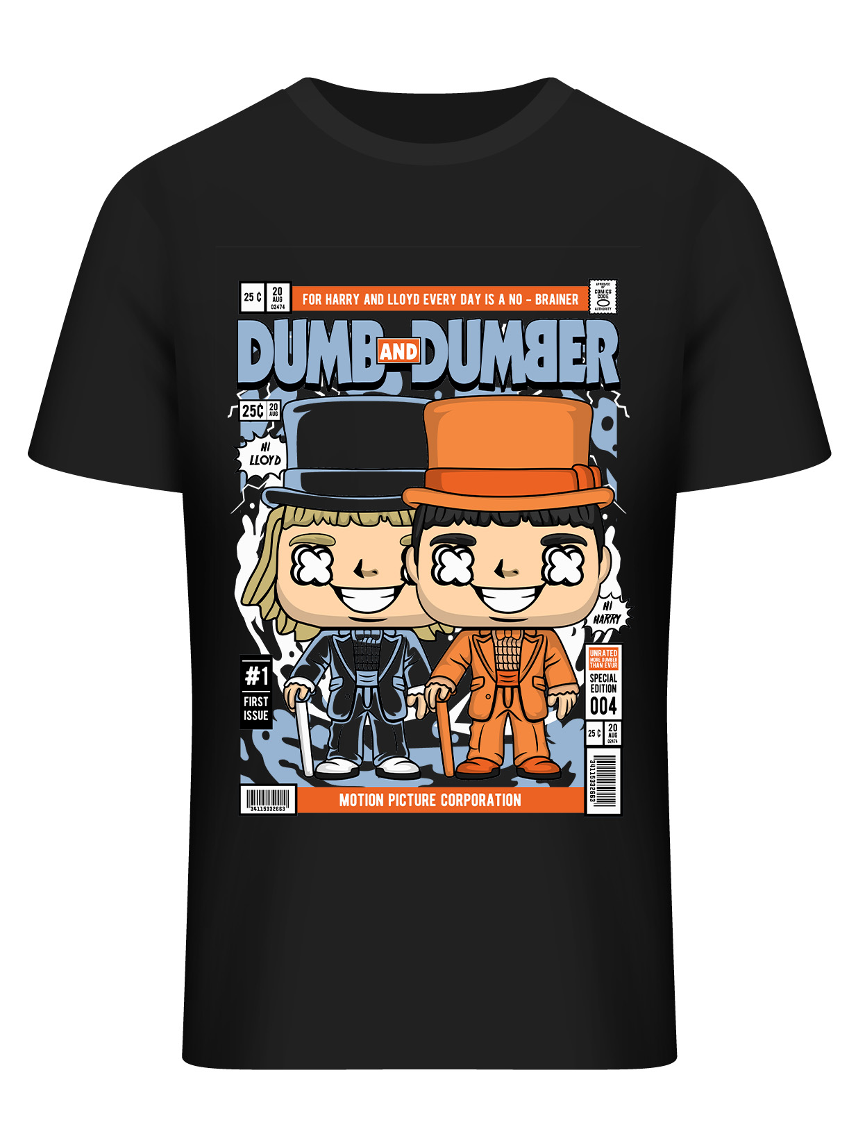 T-Shirt Dumb And Dumber Pop Culture Black