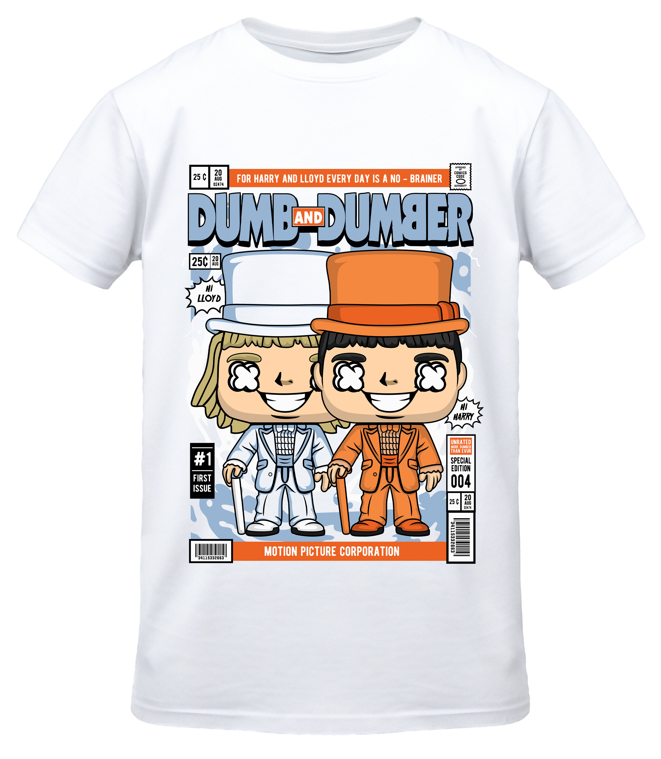T-Shirt Dumb And Dumber Pop Culture White