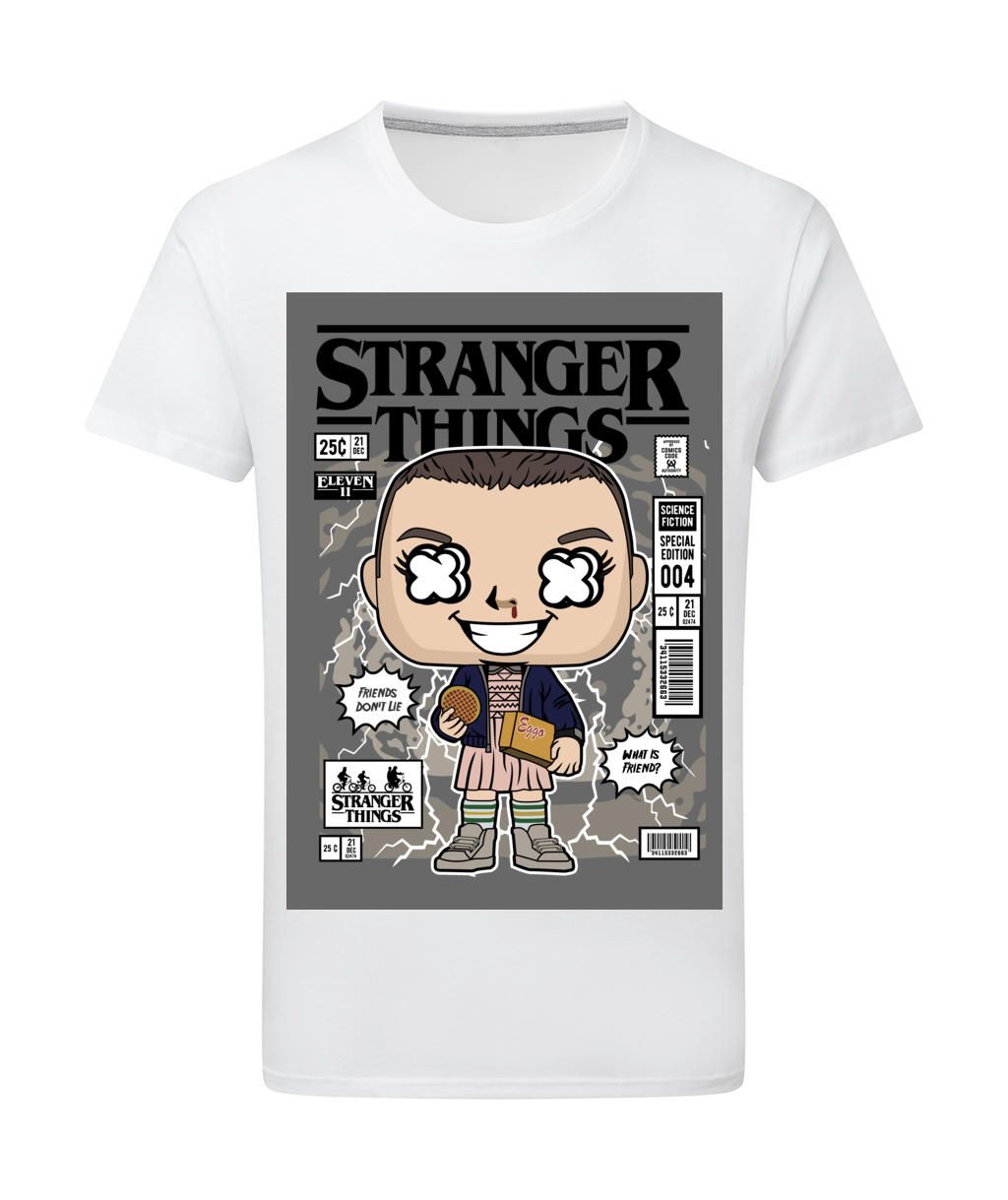 T-Shirt Eleven With Eggos Stranger Things Pop Culture White