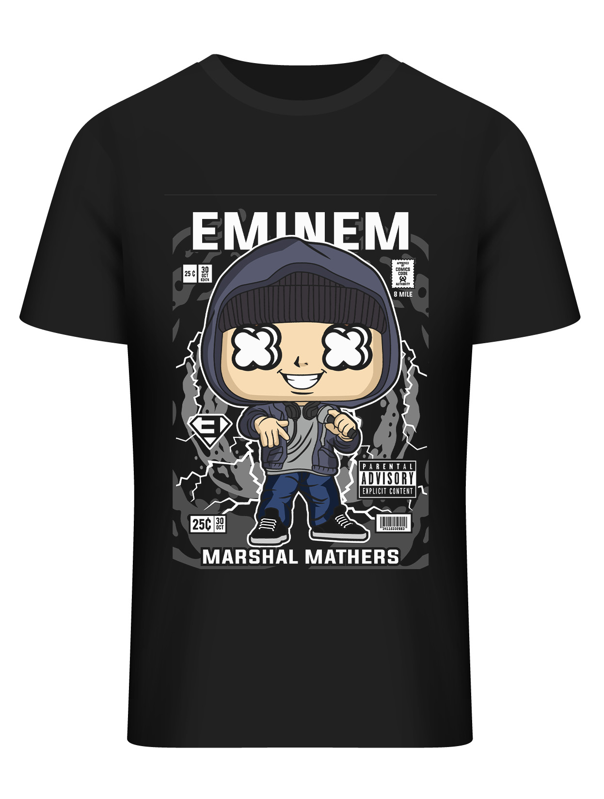 T-Shirt Eminem 8 Mile Pop Culture Black