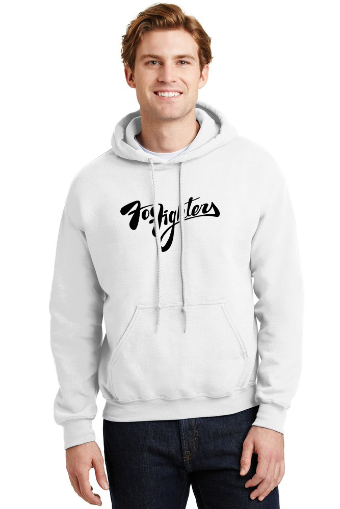 Hoodie Foo Fighters Rock Avenue White ανδρικά Φούτερ Simple Wear