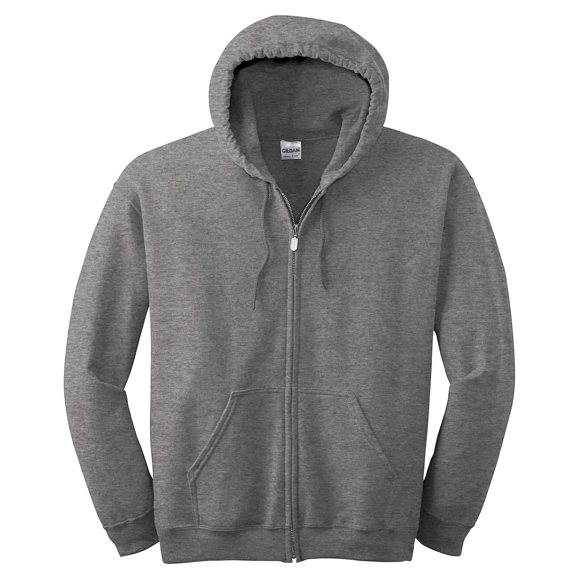 Φούτερ Ζακέτα με Κουκούλα 18600 Gildan Heavy Blend Zip Hoodie Graphite Heather ανδρικά Simple Wear